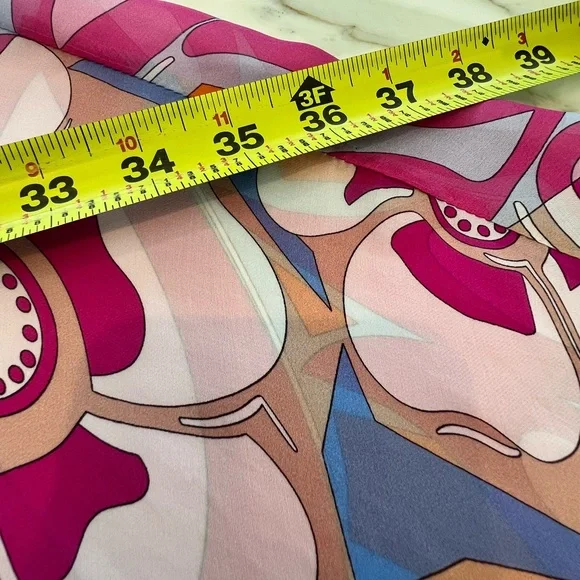 EMILIO PUCCI PINK MULTI MAXI SILK DRESS SIZE IT 40 / US 6